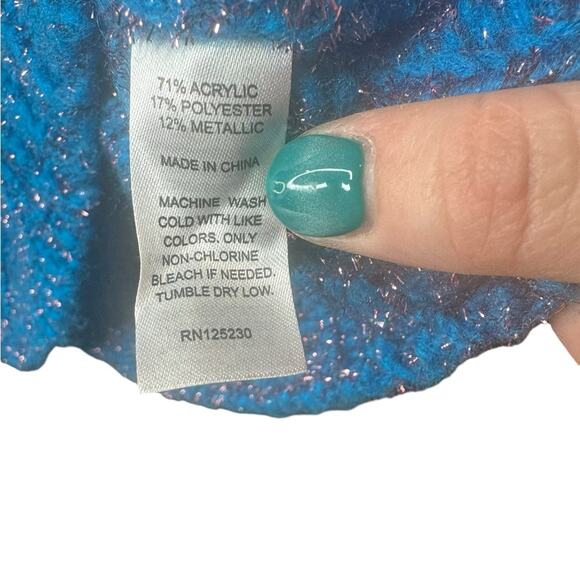 1Prima NWT from Nordstrom XXL metallic geometric sparkle sweater - Picture 4 of 6